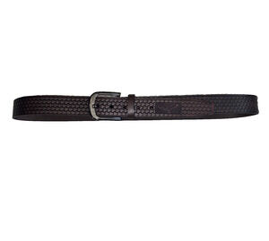 Canyon Sky Belt Men Brown Leather Western Eagles Mountains Metal Buckle XL